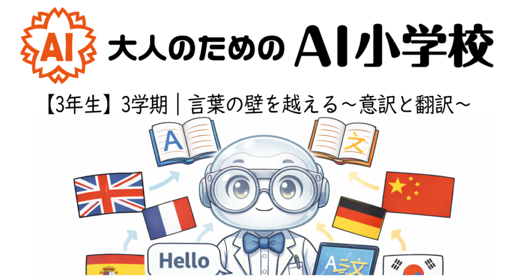 【3年生3学期】言葉の壁を越える〜意訳と翻訳〜