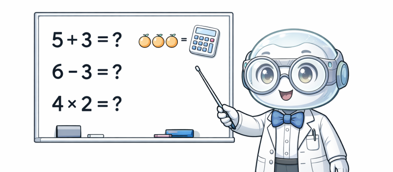 算数を教えるアイ先生